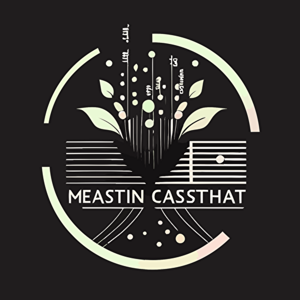 a logo for an event, using music charts and gastronomy elements, simple, vector, black