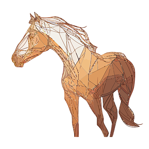 a horse shape linear style vector educational purpose