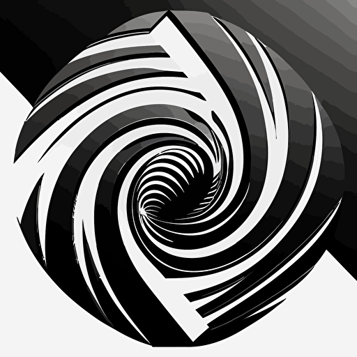 vector style black and white modern style symbol