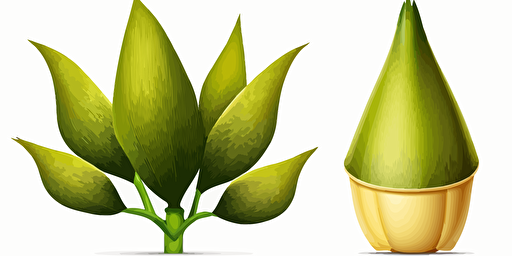 little bamboo shoot in vector draw style;medium bamboo shoot in vector draw style;largebamboo shoot in vector draw style
