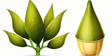 little bamboo shoot in vector draw style;medium bamboo shoot in vector draw style;largebamboo shoot in vector draw style