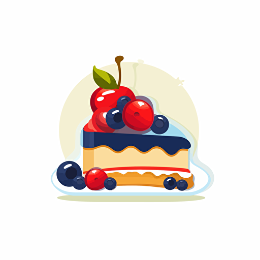 cake, mmuro letter logo, vector, smooth, flat, simple, plain, white background