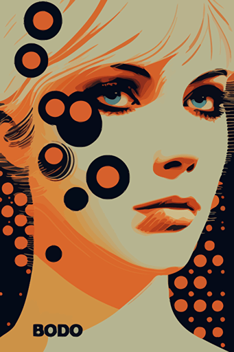 1960s vector art style with Ben day dots