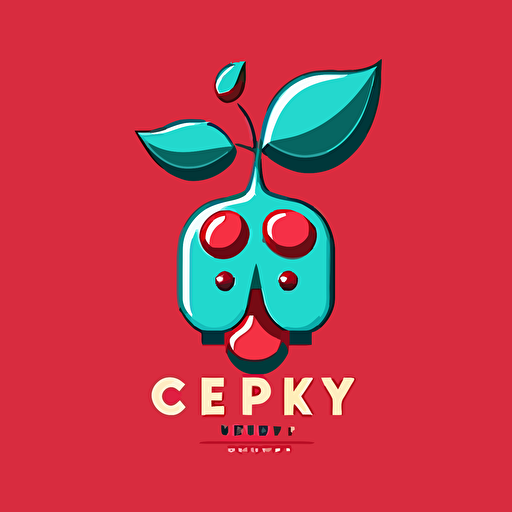 Create a visually stunning vector-based logo for Cherry on Top Creative that employs a high-impact visual illusion utilizing minimalism, abstract shapes, negative space, suggestion, and subtle shading to convey the concept of a cherry on top without showing an actual cherry, inspired by "The Psychology of Visual Illusion."