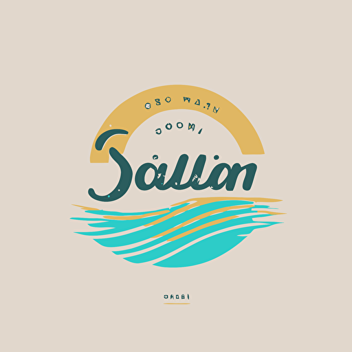 minimalist vectorized logo. transparent background. combination of a wave and a surfskate. the brand name is OLON!. and the slogan is: surf & surfskate. beach colors, flat design that transmits the essence of surfing.