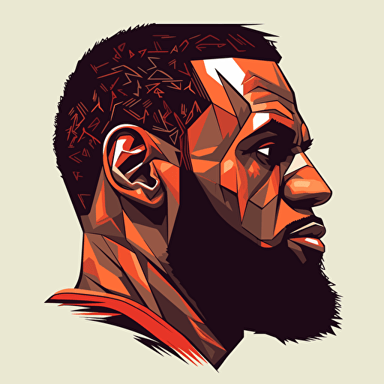 Lebron James head, cartoon, svg, vector