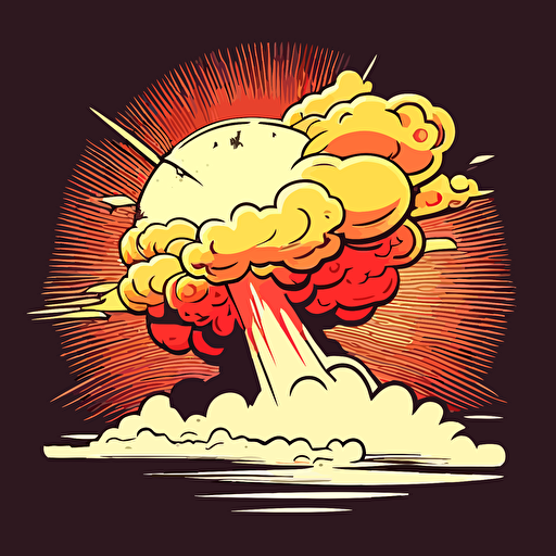 nuclear weapon doodle vector ilustration