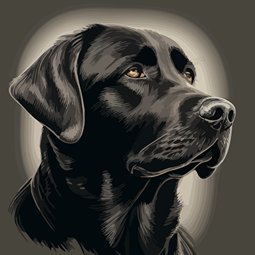 a labrador illustration, vector art, vector