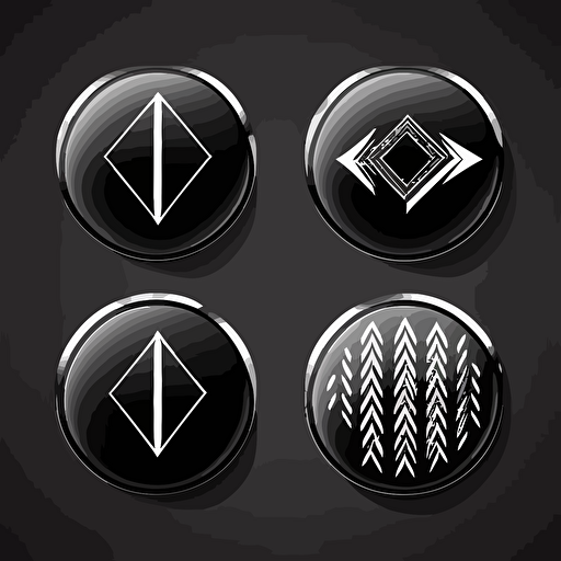 original arrow buttons , black and white, lineart, vector