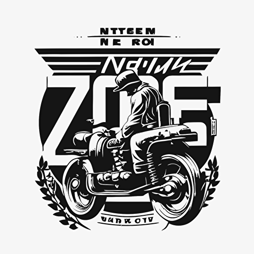 Honda NPS 50 Zoomer, black and white logo, vector