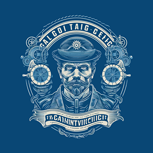 a vector logo design for a engineering college old blue color