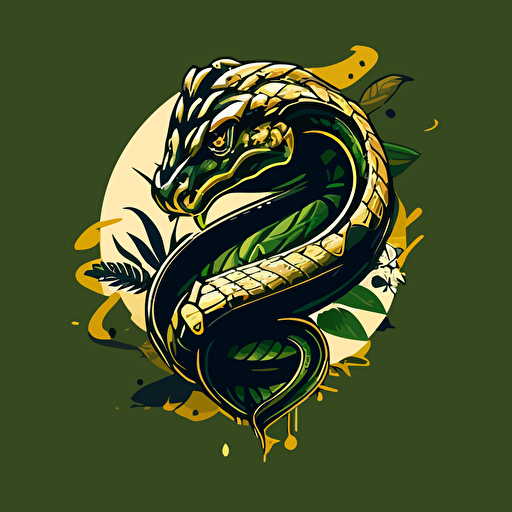 2D VECTOR BUSINESS LOGO OF A SNAKE