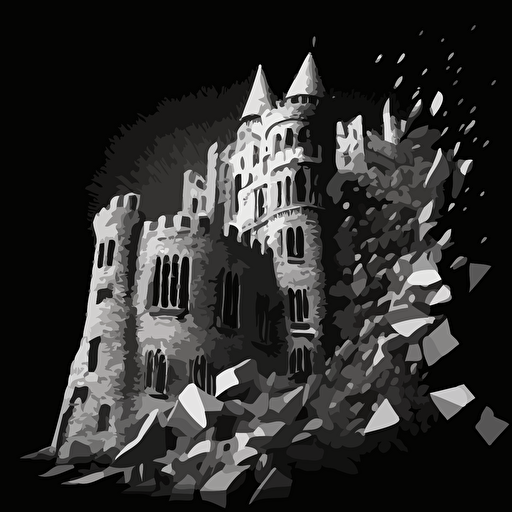 "C:\Users\c-gra\OneDrive\Documents\Cameron\GPT\Images\bricks-castle.jpg" cast black and white, lots of vectors