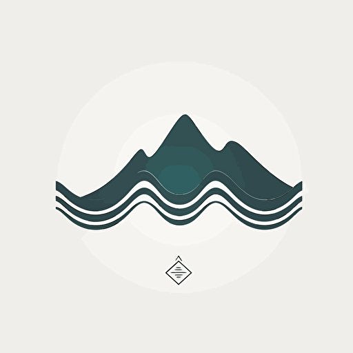 minimalistic vector logo for music label, sound waves