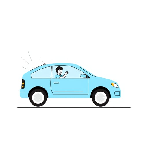 person parking their car