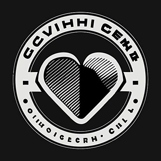 make a logo vector about fashion brand called "gymcrush", use a line heart and dumbbells together, use black white color,