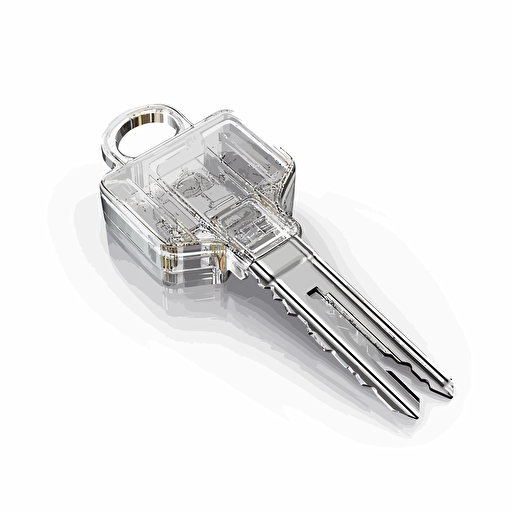 cyber key, vector art, white background
