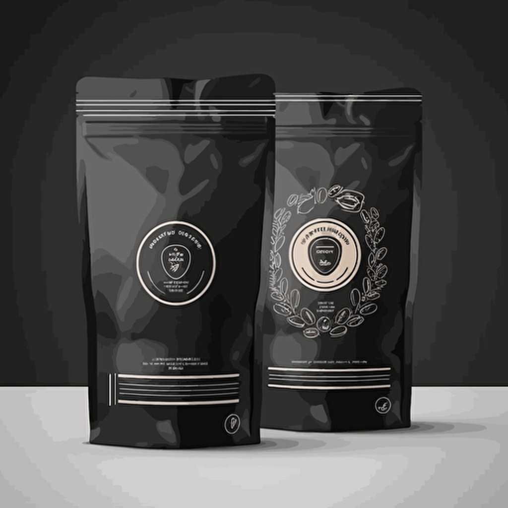 mockup packaging for coffee, vector,