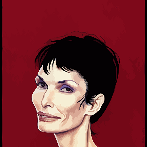 richly detailed color illustration beautifully depicting famke janssen appeared late 80s looking beautifully soft facial structure smooth soft skin wearing home clothes gracefully classy masterfully painted glass akira toriyama mina petrovic range murata katsuhiro otomo yoshitaka amano artgerm 3d shadowing effect 8 k resolution 3d shadowing effect ultra ornate detail digital provio