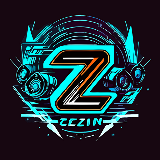 line vector of a cool gaming logo with C and Z