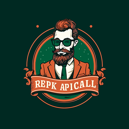 vector logo for company specialized in clothes. Its name is Raphael melika