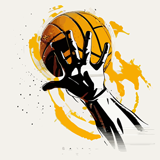 pass with 2 hands, basketball, vector, white background
