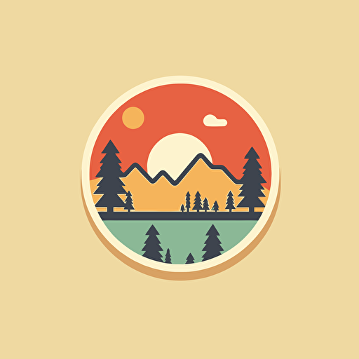 minimalist icon, outdoor theme, vector