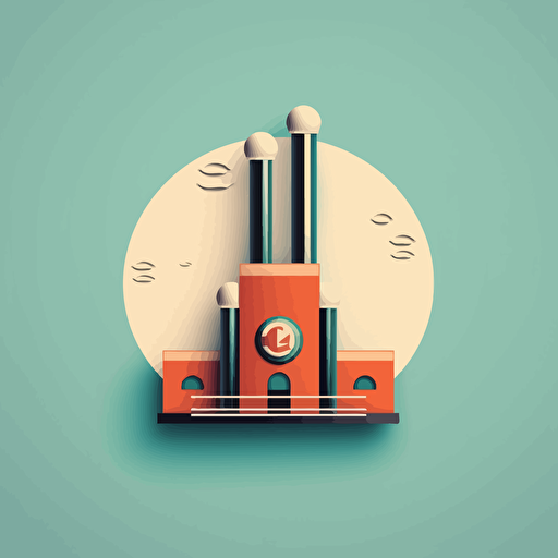 industrial minimal logo design, vector style