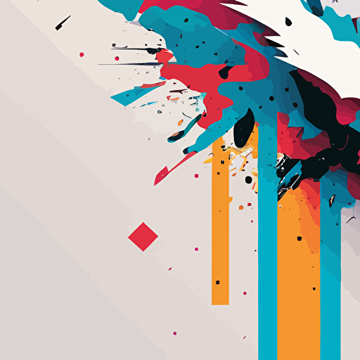 simple 2d vector, chaos abstract art