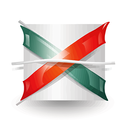 web page logo two plain flags crossed vector style white background