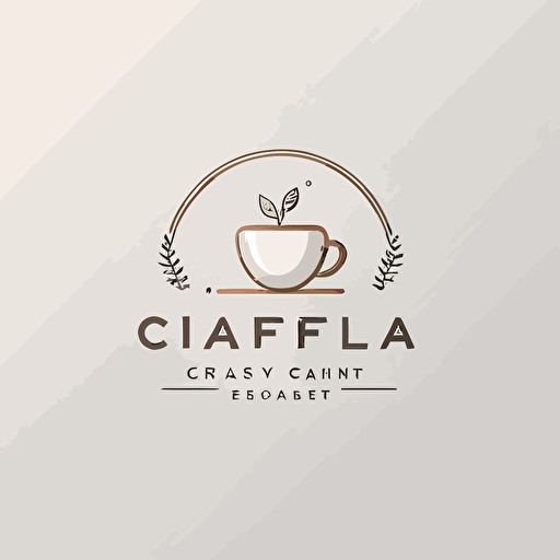 logo de tienda de café, minimalista, taza de café pequeña, fondo blanco, vector, 2d