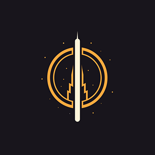 vector image of simple star wars logo, lightsaber, minimal, simple
