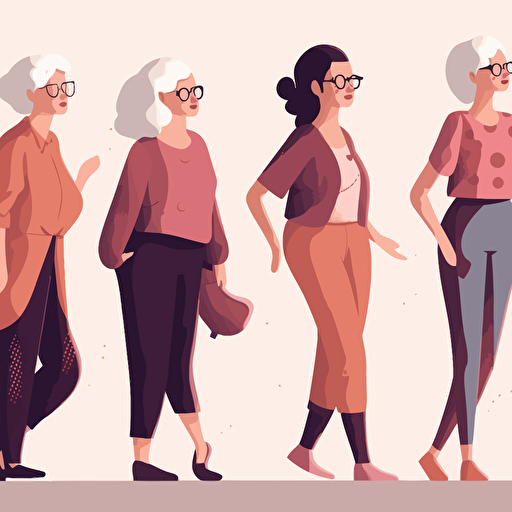 2d vector animation women in menopause