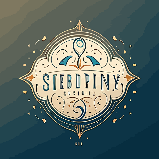 simple logo for serendipity. 3 colors, vector, High res