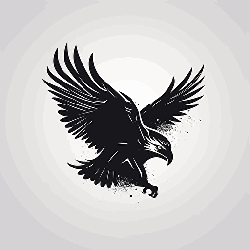 vector logo of an eagle flying