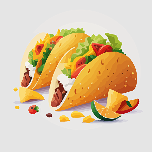 Tacos vector white background