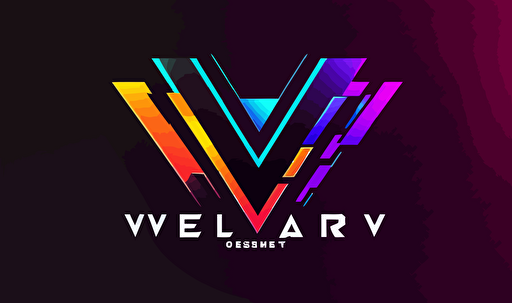 flat vector logo, a modern minimalist abstract logo for a gaming company, complementary colors, mysterious vibe –v 5