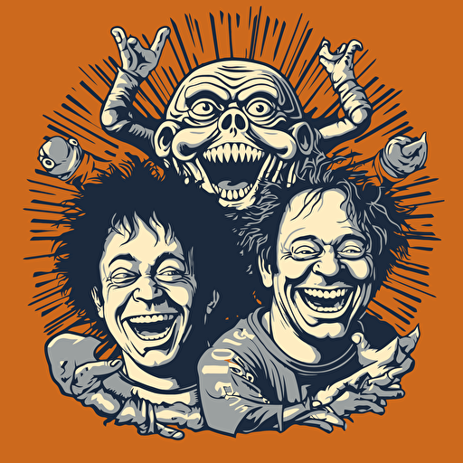 Ween American rock band vector white bg happy cool fancy design