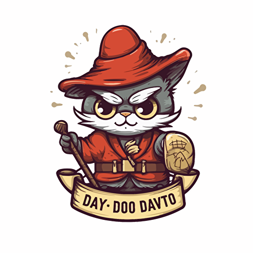 cute, clean, vector logo for a Mystery DAO, white background