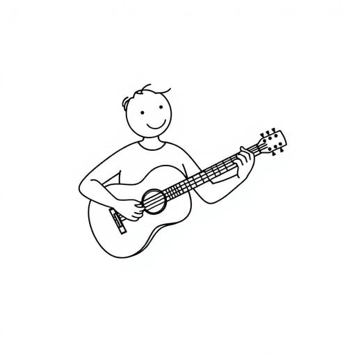 person playing the guitar