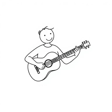 person playing the guitar
