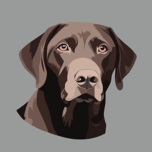 simple vector color illustration of a labrador retriever