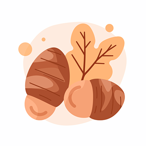 vector image of autumn-themed earrings white background