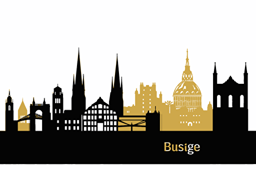 Skyline vector silhouette art of brussels, Ghent, Antwerp, Bruges, Liege, Dinant, on white background