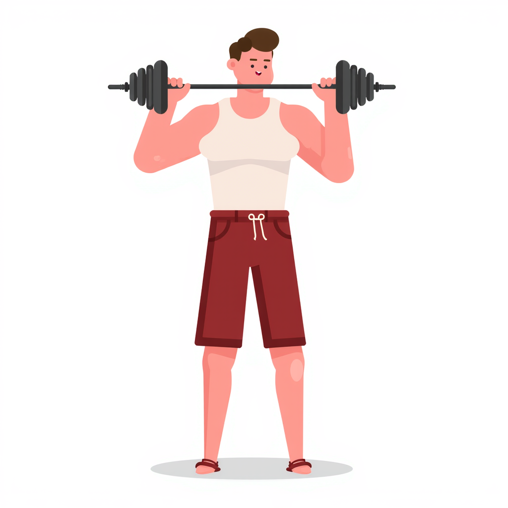 a man lifting weights