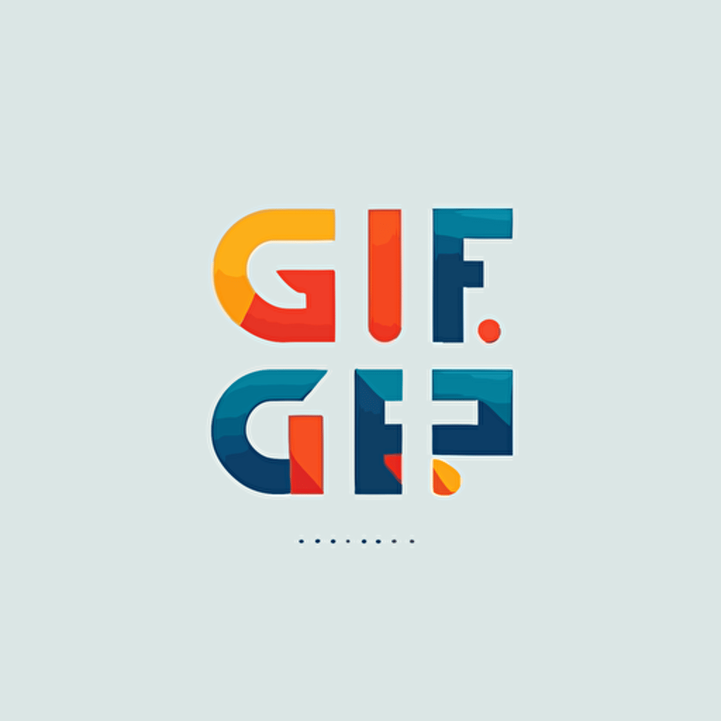 big simple minimal modern creative logo, flat design, 2d, letters "GR" make it feel vectorial