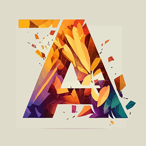 logo with combinition of letters A L , flat vector