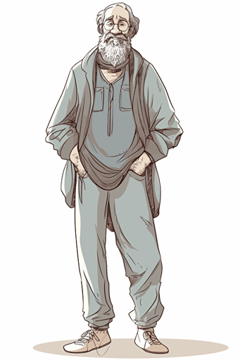 middle age fool, vector art, simple, whole body