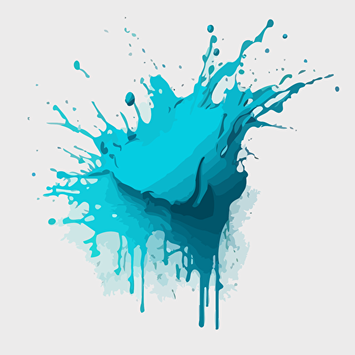simple one color water splash vector, 2d