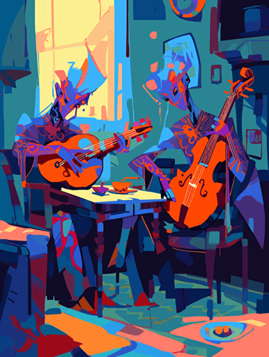 abstract expressionism, folk culture, home furnishing design, blues music, short fiction, neuroscientists,vector ,2d illustrator,